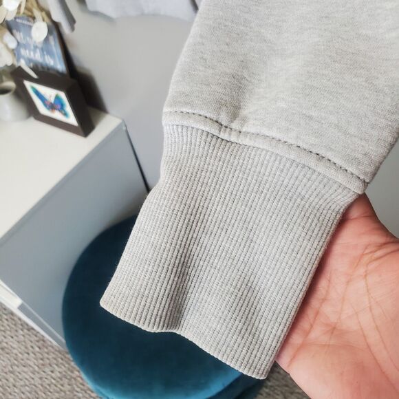 Carhartt Sweatshirt Womens Size Small 4/6 Gray Logo Spellout Full Zip Mock Neck - Picture 6 of 12